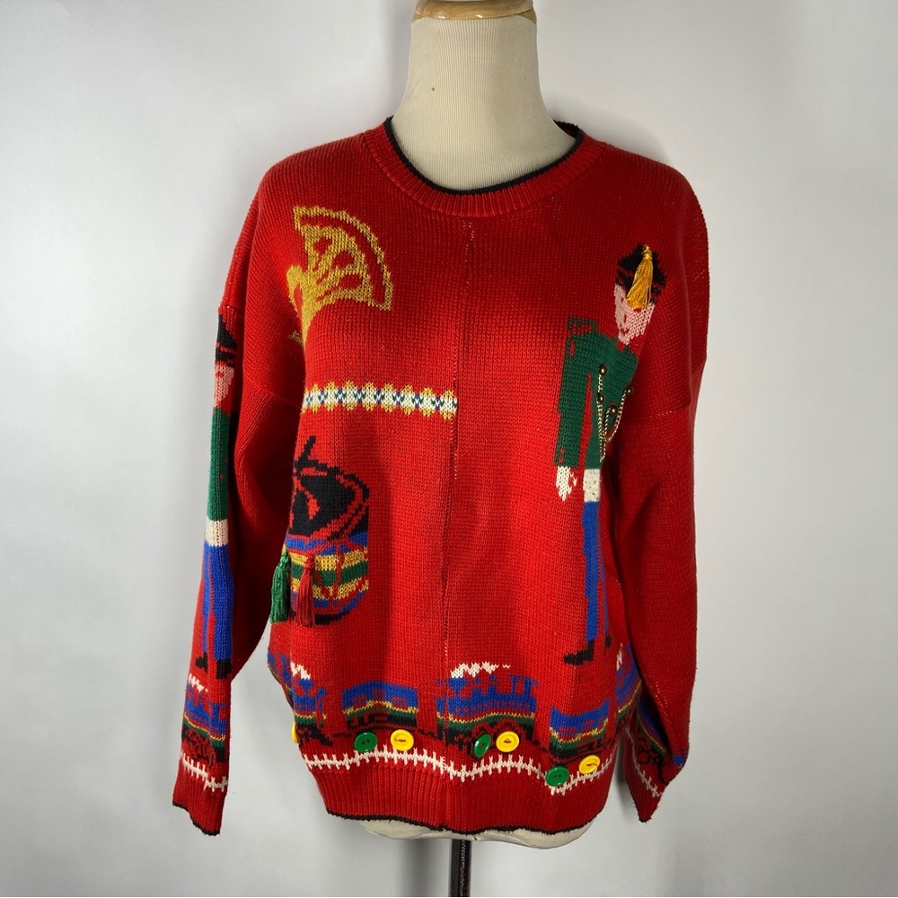 Vintage "Ugly" Christmas Sweater - Nutcracker